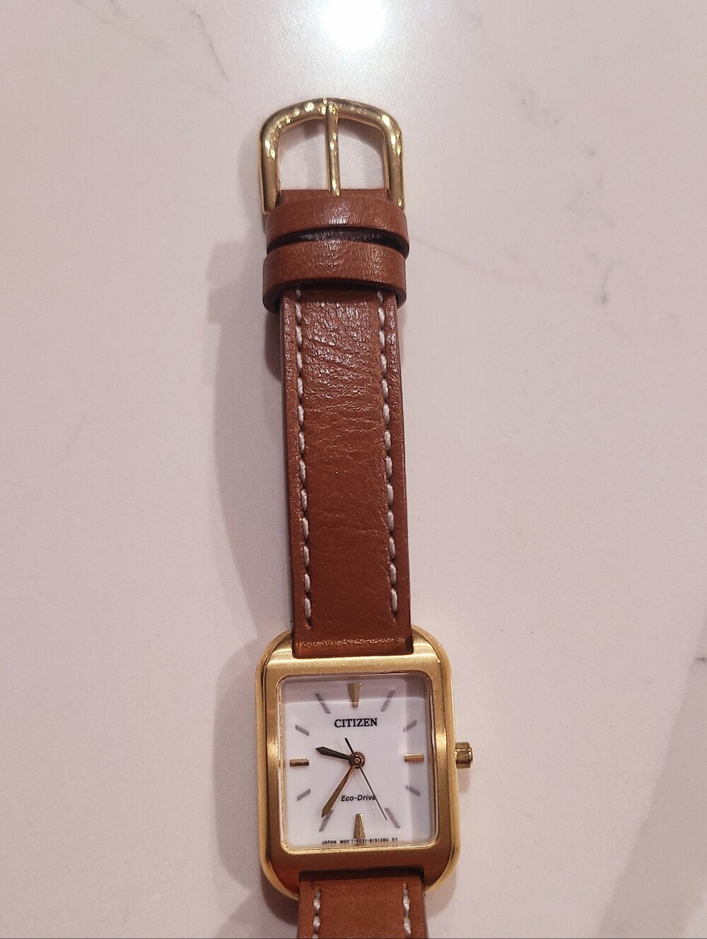 EUC CITIZEN ECO-DRIVE WOMEN'S SILHOUETTE BROWN LEATHER STRAP EM0492-02A - Picture 6 of 16